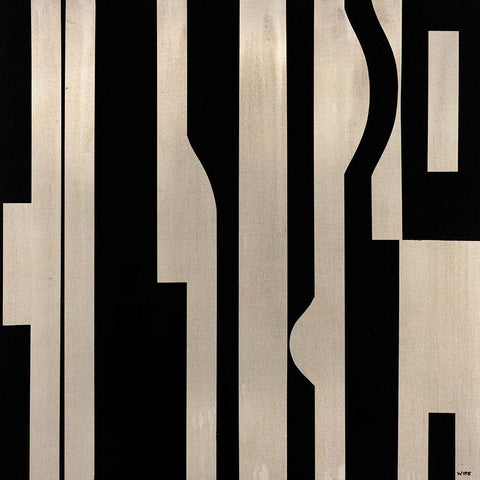 Stratus II Black Modern Wood Framed Art Print by Wire, Tony
