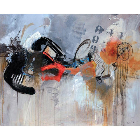 U.O.G Black Modern Wood Framed Art Print by Edmunds, Sydney