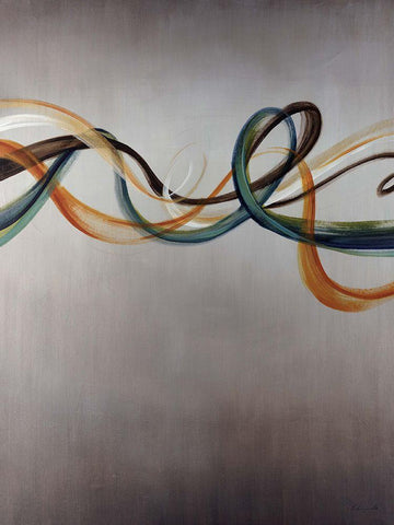 Fluent III Black Ornate Wood Framed Art Print with Double Matting by Edmunds, Sydney
