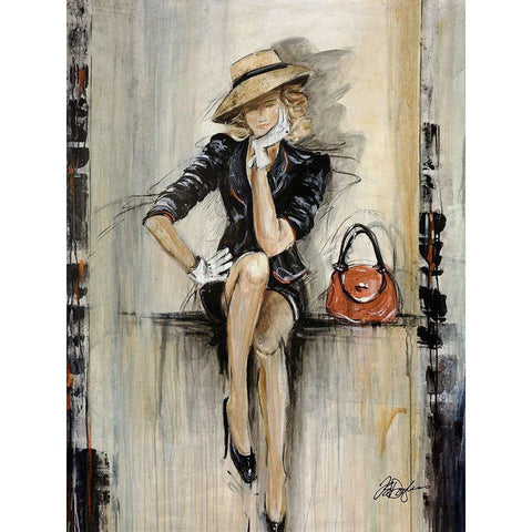 Vogue Black Modern Wood Framed Art Print by Douglass, Farrell