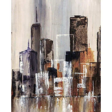 Coastal City I Black Modern Wood Framed Art Print by Taylor, Kari
