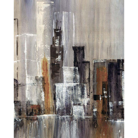 Coastal City II Black Modern Wood Framed Art Print by Taylor, Kari