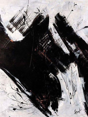 Staccato I Black Ornate Wood Framed Art Print with Double Matting by Douglass, Farrell