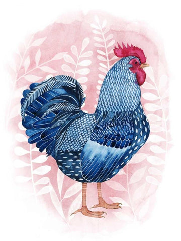 Lyrical Crow I White Modern Wood Framed Art Print with Double Matting by Popp, Grace