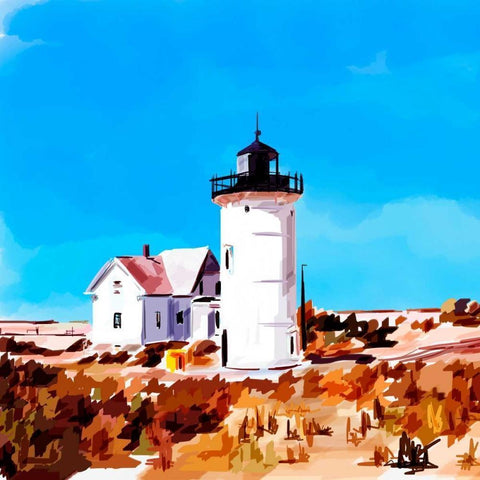 Lighthouse Scene VII Black Modern Wood Framed Art Print by Kalina, Emily