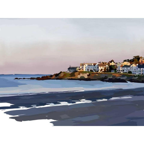 Peaceful Coast Gold Ornate Wood Framed Art Print with Double Matting by Kalina, Emily