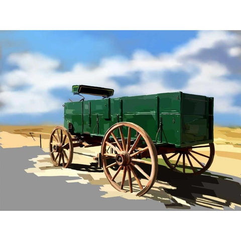 Bold Wagon I White Modern Wood Framed Art Print by Kalina, Emily