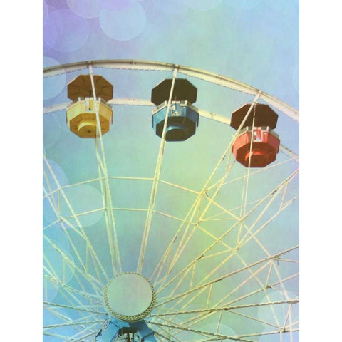 Rainbow Ferris Wheel IV Black Modern Wood Framed Art Print by Coomes, Sylvia