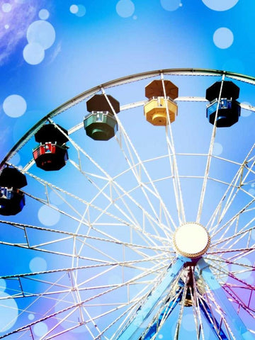 Carnival Blues II Black Ornate Wood Framed Art Print with Double Matting by Coomes, Sylvia