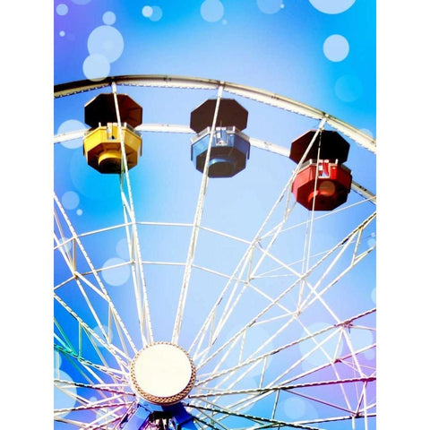 Carnival Blues III White Modern Wood Framed Art Print by Coomes, Sylvia