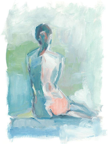 Modern Figure Study I White Modern Wood Framed Art Print with Double Matting by Harper, Ethan