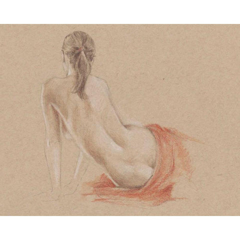 Classical Figure Study II Black Modern Wood Framed Art Print with Double Matting by Harper, Ethan