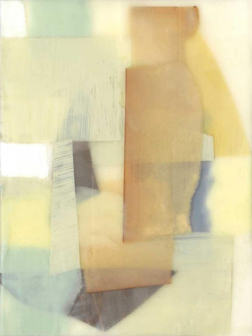 Translucent Layers I White Modern Wood Framed Art Print with Double Matting by Goldberger, Jennifer