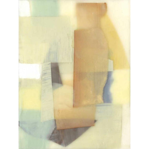 Translucent Layers I White Modern Wood Framed Art Print by Goldberger, Jennifer