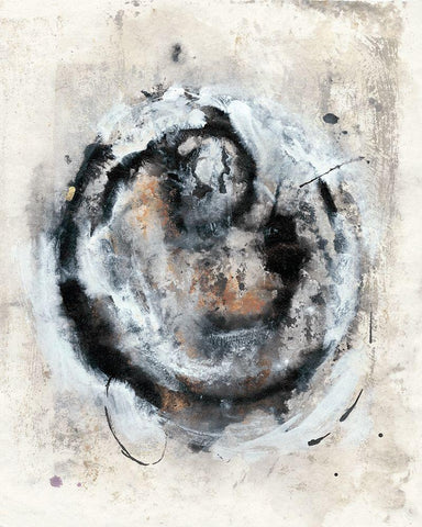 Circular Energy III Black Ornate Wood Framed Art Print with Double Matting by Combs, Joyce