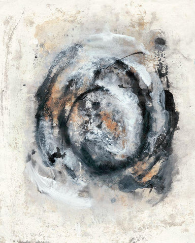 Circular Energy IV Black Ornate Wood Framed Art Print with Double Matting by Combs, Joyce