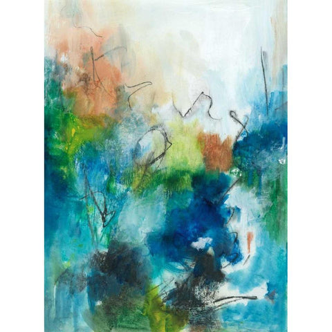Spring Delight II Black Modern Wood Framed Art Print by Combs, Joyce