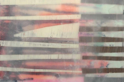 Lines and Layers I White Modern Wood Framed Art Print with Double Matting by Goldberger, Jennifer