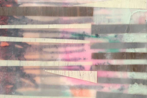 Lines and Layers II Black Ornate Wood Framed Art Print with Double Matting by Goldberger, Jennifer