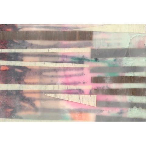 Lines and Layers II White Modern Wood Framed Art Print by Goldberger, Jennifer