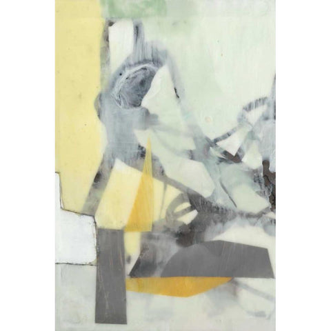 Ribbon in Wax I Black Modern Wood Framed Art Print with Double Matting by Goldberger, Jennifer