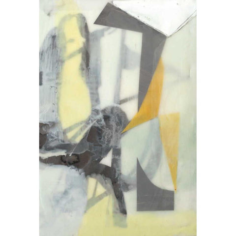 Ribbon in Wax II Black Modern Wood Framed Art Print with Double Matting by Goldberger, Jennifer