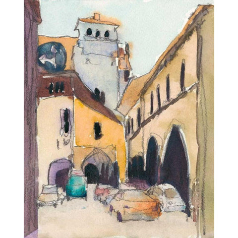 Venice Plein Air I Black Modern Wood Framed Art Print by Dixon, Samuel