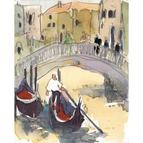 Venice Plein Air III White Modern Wood Framed Art Print by Dixon, Samuel