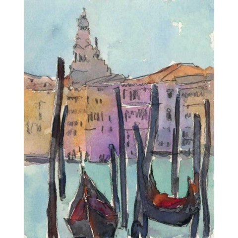 Venice Plein Air IV Black Modern Wood Framed Art Print by Dixon, Samuel