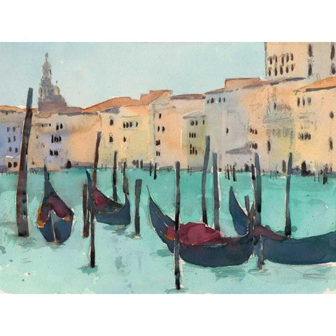 Venice Plein Air VII White Modern Wood Framed Art Print by Dixon, Samuel