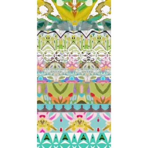 Border Boho II Gold Ornate Wood Framed Art Print with Double Matting by Fields, Karen
