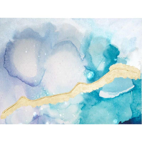 Ice Crystals I White Modern Wood Framed Art Print by Combs, Joyce