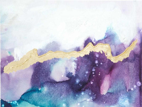 Ice Crystals IV White Modern Wood Framed Art Print with Double Matting by Combs, Joyce