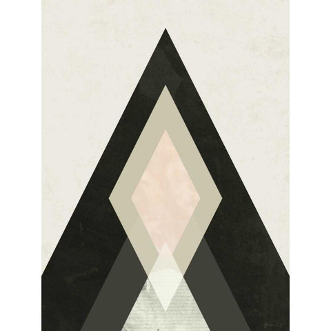 Mountains Beyond Mountains I Black Modern Wood Framed Art Print by Green Lili