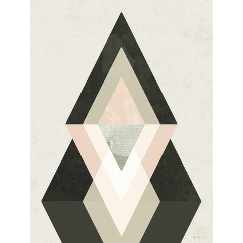 Mountains Beyond Mountains II White Modern Wood Framed Art Print by Green Lili