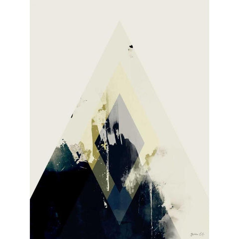 Beneath the Surface II Black Modern Wood Framed Art Print with Double Matting by Green Lili