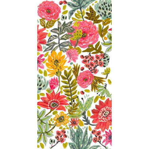 Multi Bloom Floral II Black Modern Wood Framed Art Print with Double Matting by Fields, Karen