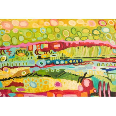 Abstract Bohemian White Modern Wood Framed Art Print by Fields, Karen