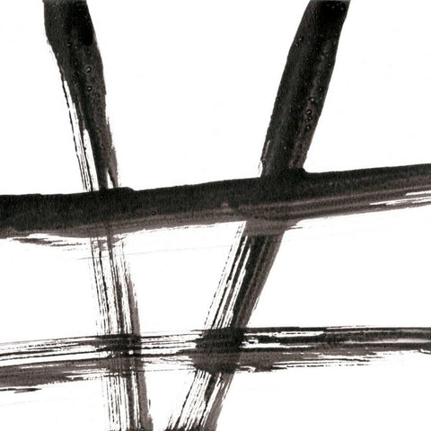 Linear Expression VI White Modern Wood Framed Art Print with Double Matting by Holland, J.