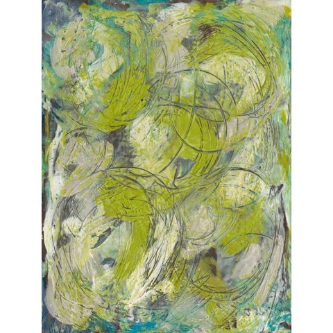 Citron Circuit I Gold Ornate Wood Framed Art Print with Double Matting by Holland, J.