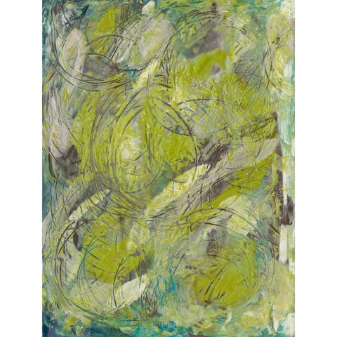 Citron Circuit II Black Modern Wood Framed Art Print by Holland, J.