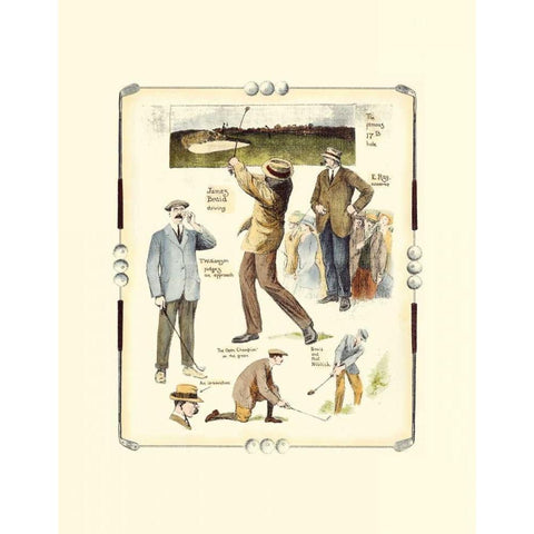 Walton Heath Golf Tournament White Modern Wood Framed Art Print by Reynolds, Frank