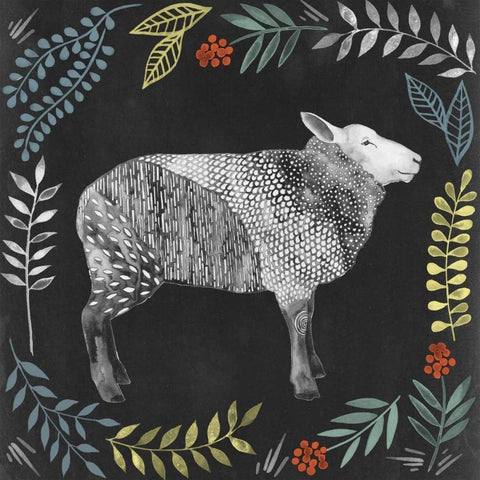 Chalkboard Farmhouse III Gold Ornate Wood Framed Art Print with Double Matting by Popp, Grace