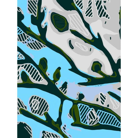 Abstract Tree Limbs I Black Modern Wood Framed Art Print with Double Matting by Fields, Karen