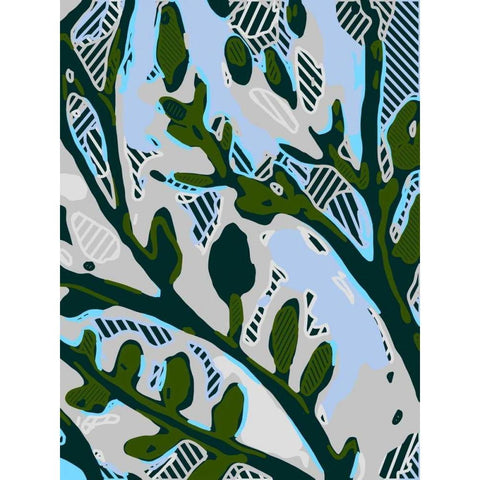 Abstract Tree Limbs II Gold Ornate Wood Framed Art Print with Double Matting by Fields, Karen
