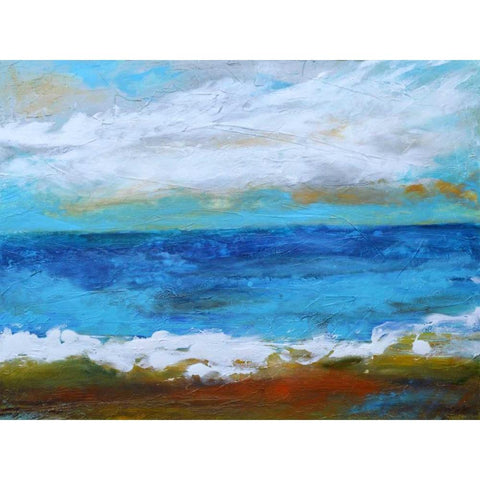 Beach and Sky II Black Modern Wood Framed Art Print with Double Matting by Fields, Karen