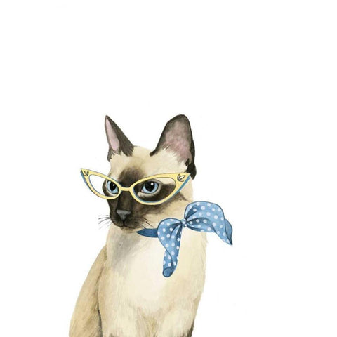 Cool Cat II White Modern Wood Framed Art Print by Popp, Grace