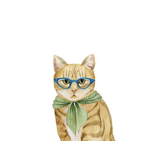 Cool Cat IV Gold Ornate Wood Framed Art Print with Double Matting by Popp, Grace