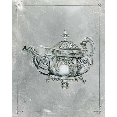 English Silver IV Gold Ornate Wood Framed Art Print with Double Matting by McCavitt, Naomi