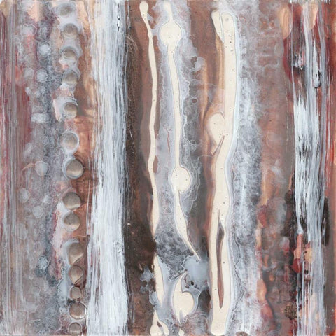Surface Study I White Modern Wood Framed Art Print by Stramel, Renee W.